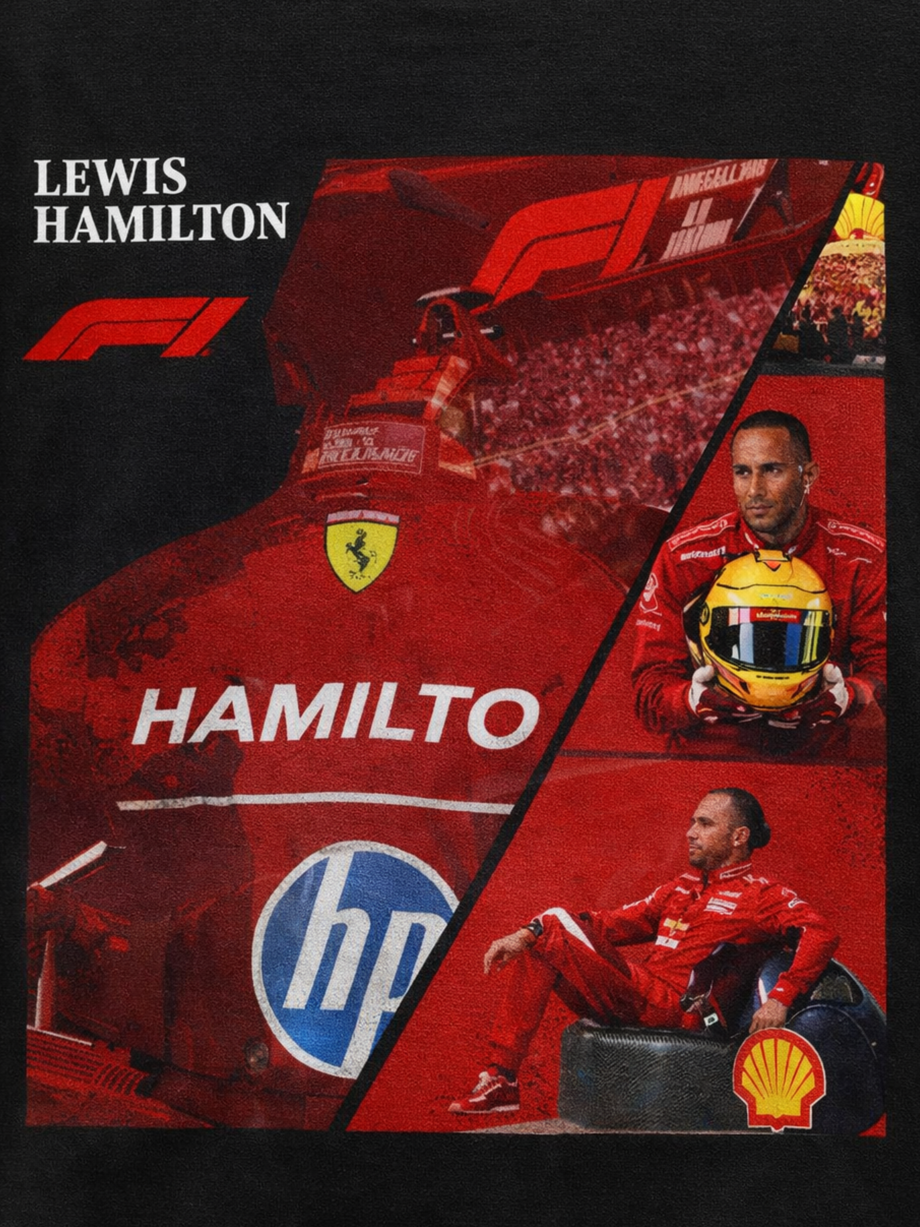 Lewis Hamilton Ferrari Motorsport Tee V2