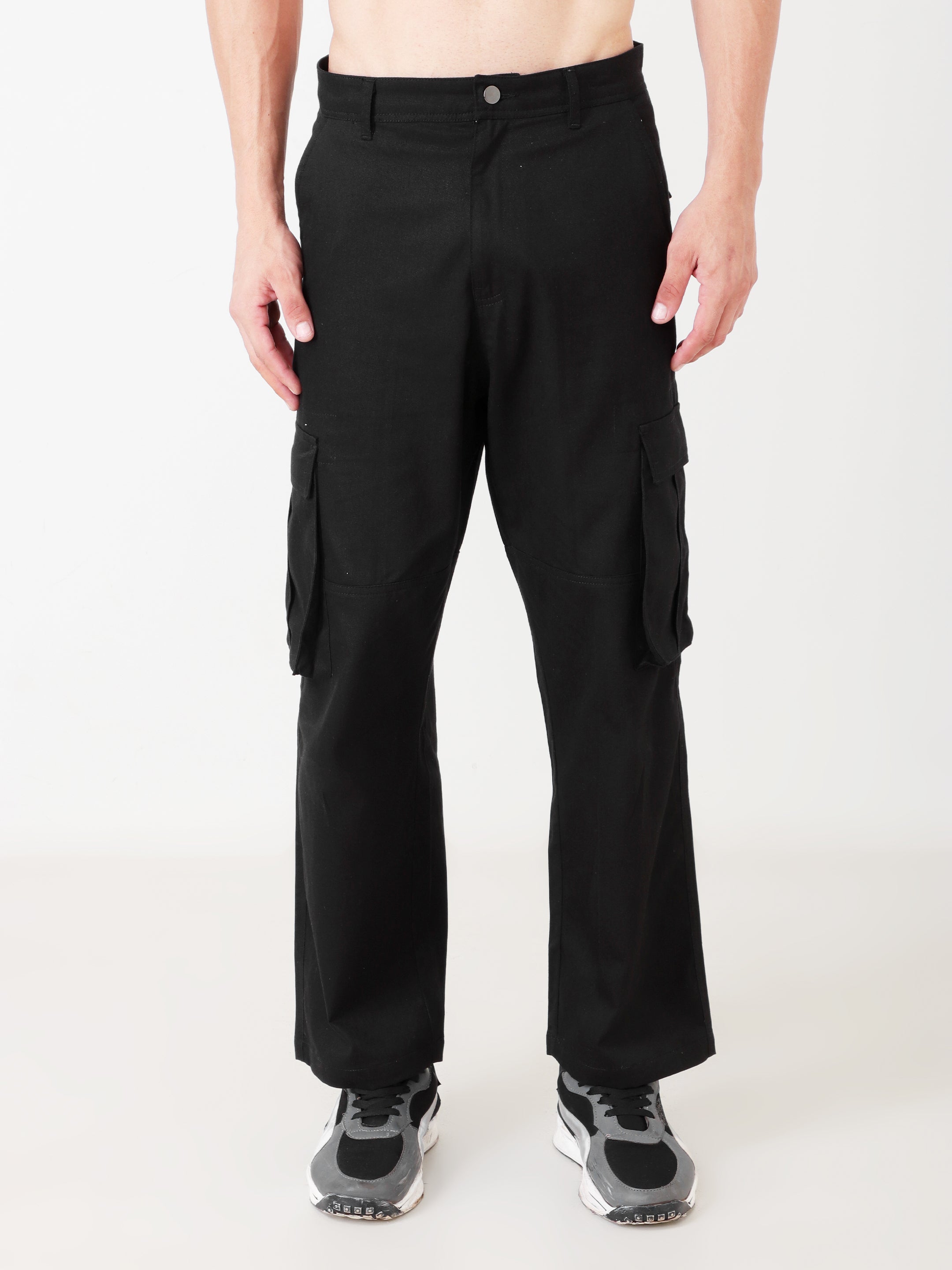 Abyss Jet Black Cargo Pants