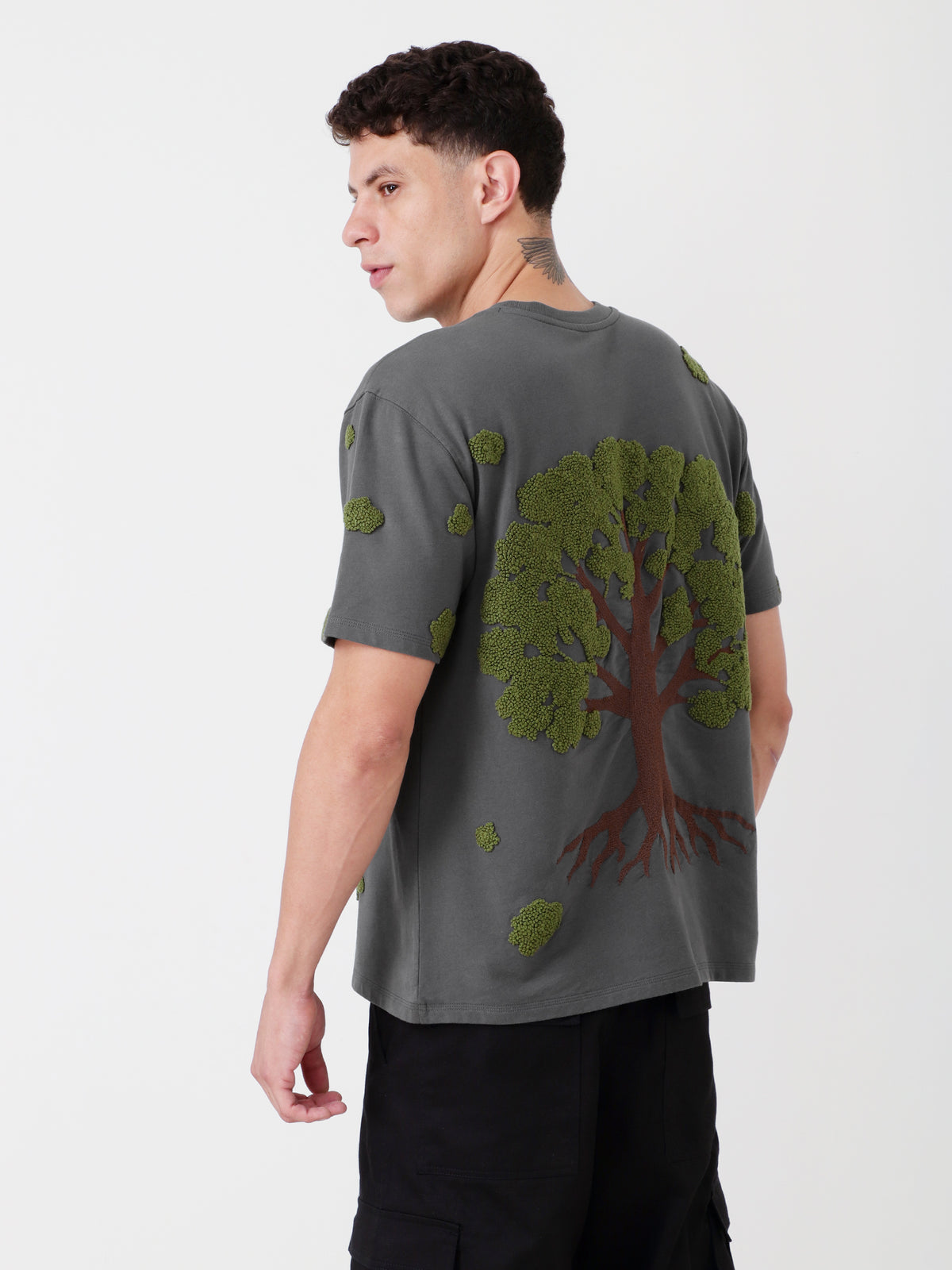 Rooted Realms Moss Embroidered T-Shirt