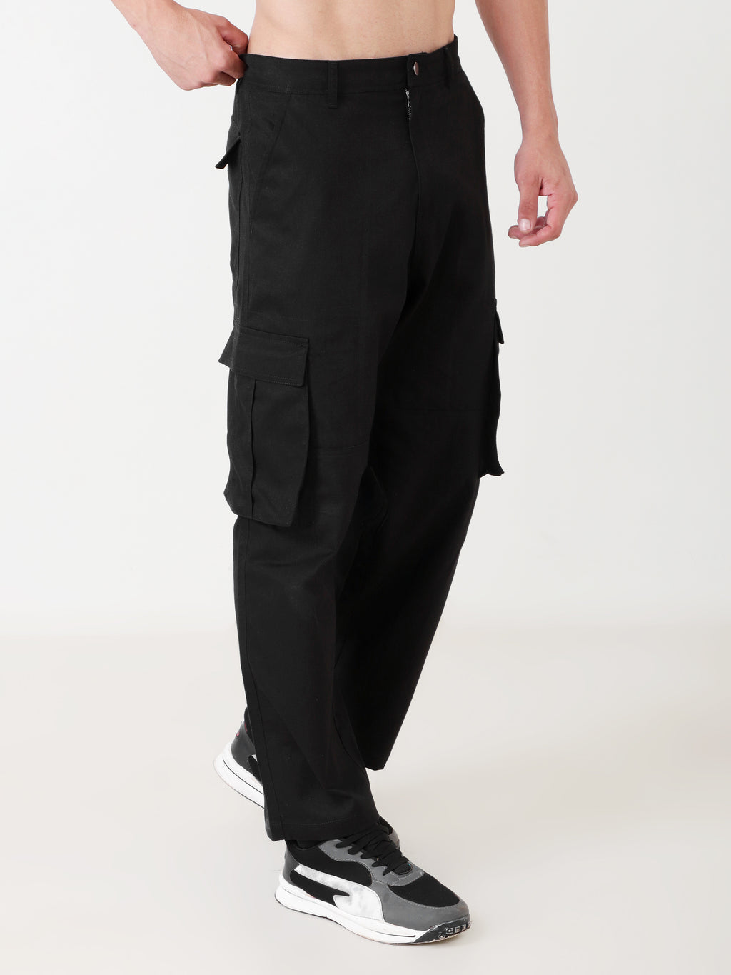 Abyss Jet Black Cargo Pants