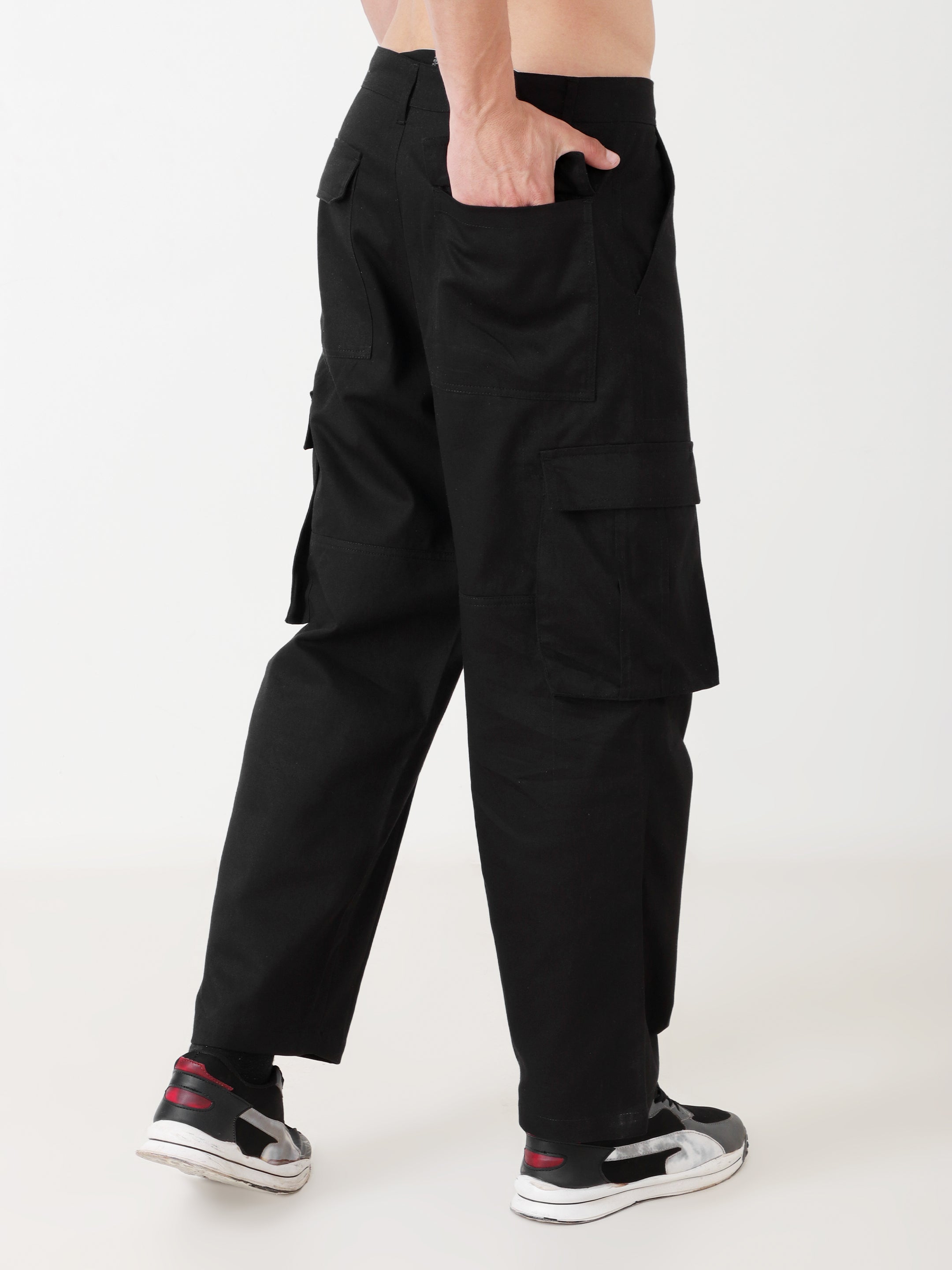 Abyss Jet Black Cargo Pants