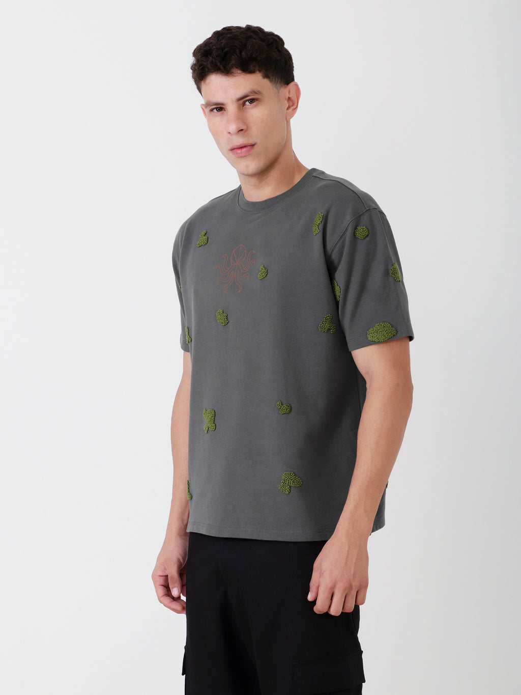 Rooted Realms Moss Embroidered T-Shirt