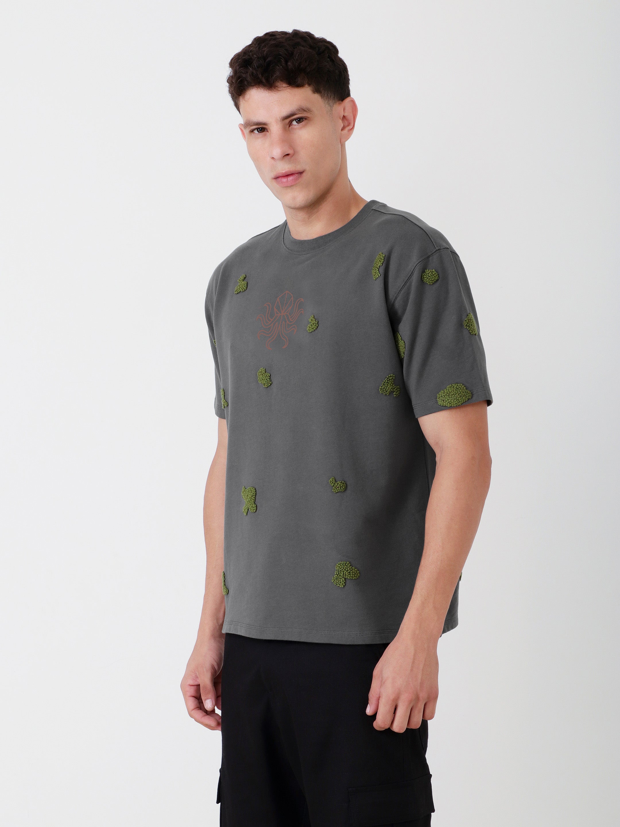 Rooted Realms Moss Embroidered T-Shirt