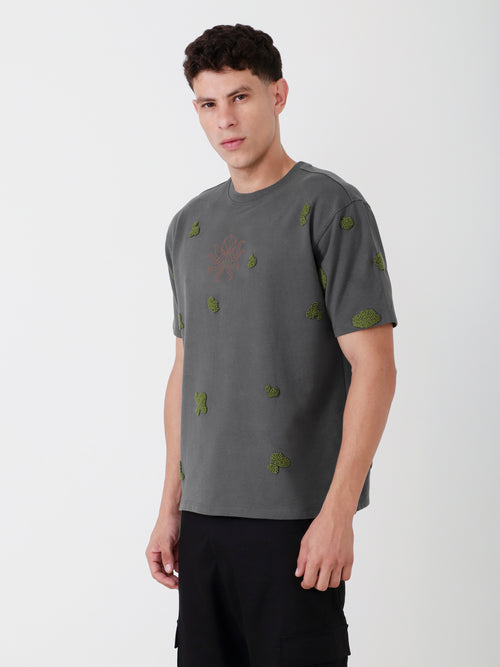 Rooted Realms Moss Embroidered T-Shirt