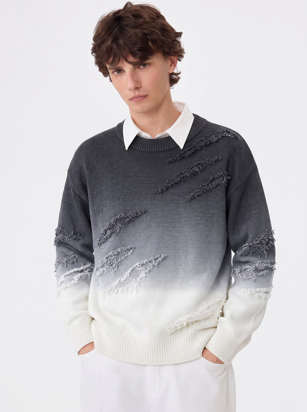 Faded Ruin Distressed Knit Sweater