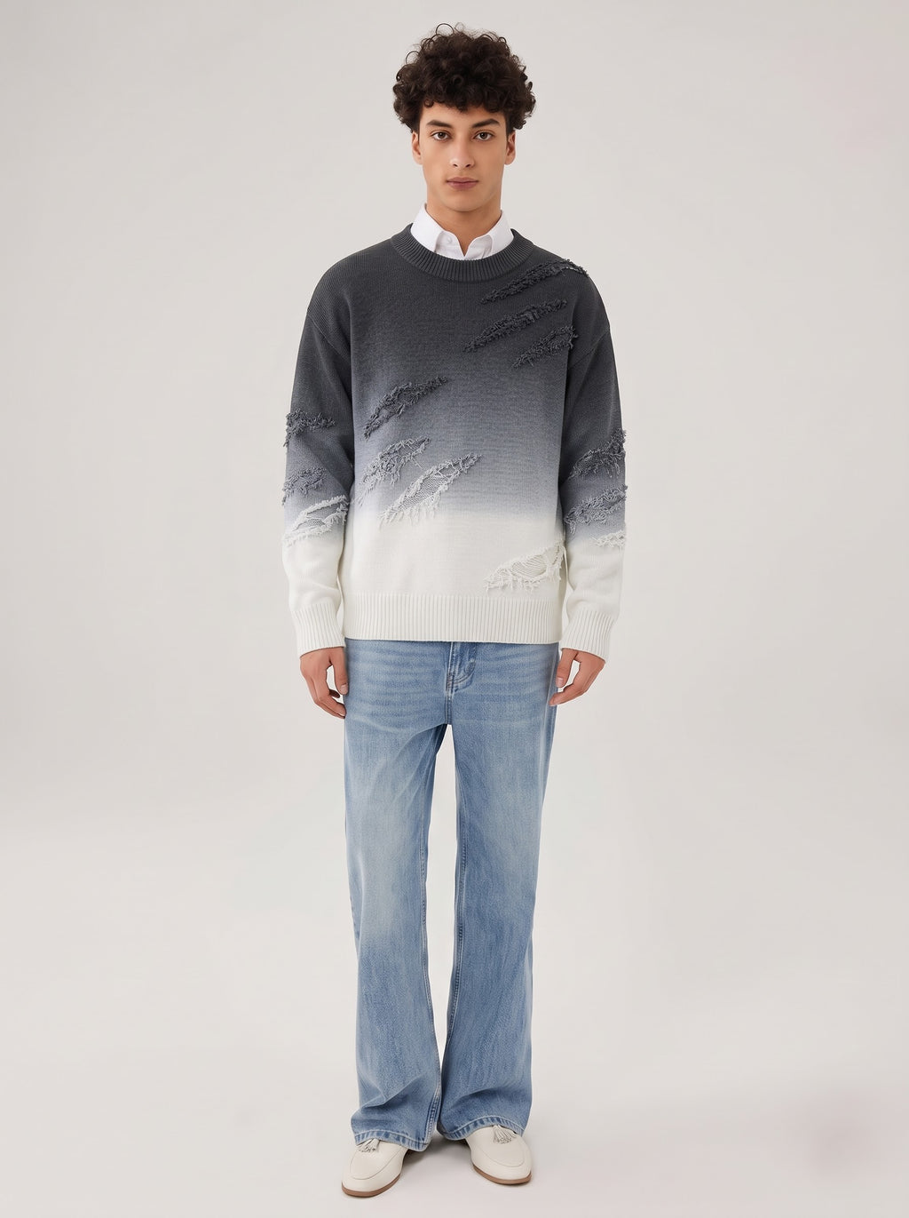 Faded Ruin Distressed Knit Sweater