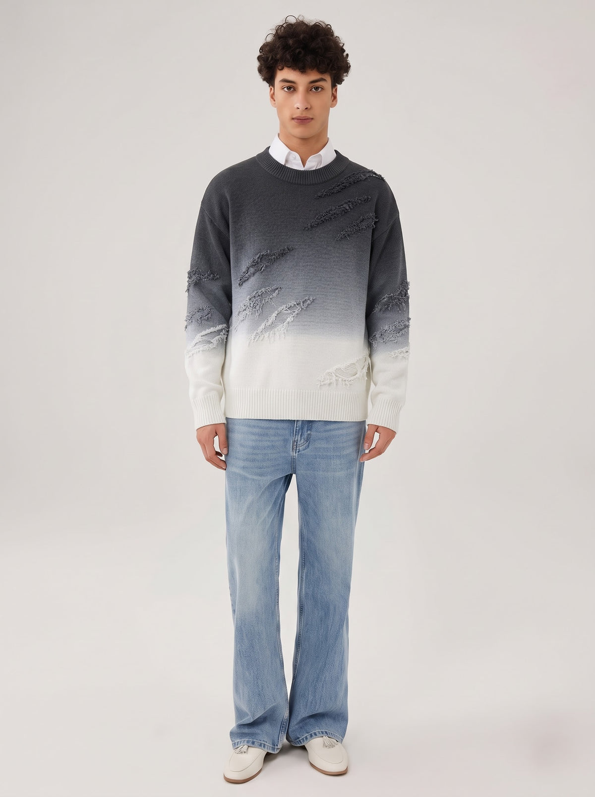 Faded Ruin Distressed Knit Sweater