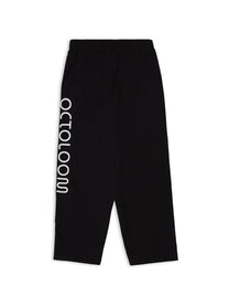 Black pants with 'octolooom' branding on a white background